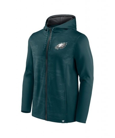 Men's Branded Midnight Green, Black Philadelphia Eagles Ball Carrier Full-Zip Hoodie $37.40 Sweatshirt