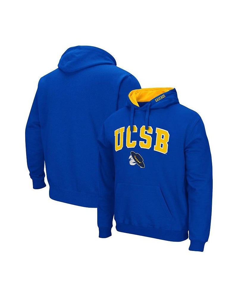 Men's Blue UC Santa Barbara Gauchos Arch and Logo Pullover Hoodie $30.79 Sweatshirt