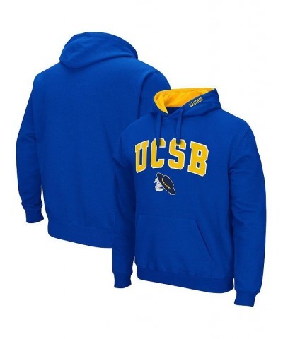 Men's Blue UC Santa Barbara Gauchos Arch and Logo Pullover Hoodie $30.79 Sweatshirt