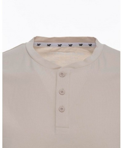 Men's Basic Henley Neck Short Sleeve T-shirt PD16 $17.39 T-Shirts