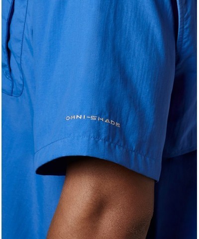 Men's Big & Tall Bahama II Short Sleeve Shirt Vivid Blue $34.80 Shirts