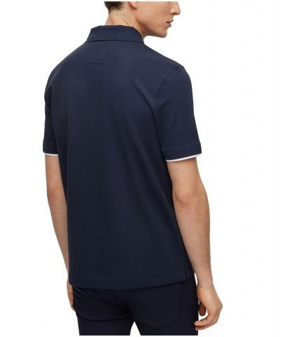 BOSS Men's Porsche Stretch-Cotton Capsule Logo Polo Shirt Blue $67.68 Polo Shirts