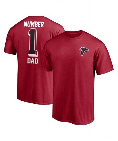 Men's Branded Red Atlanta Falcons 1 Dad T-shirt $17.22 T-Shirts