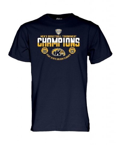 Men's Navy Kent State Golden Flashes 2023 MAC Men's Basketball Conference Tournament Champions T-shirt $21.19 T-Shirts