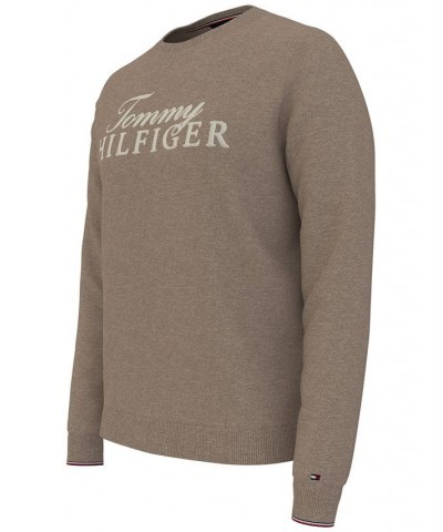 Men's Niles Logo Crewneck Sweater Tan/Beige $25.39 Sweaters