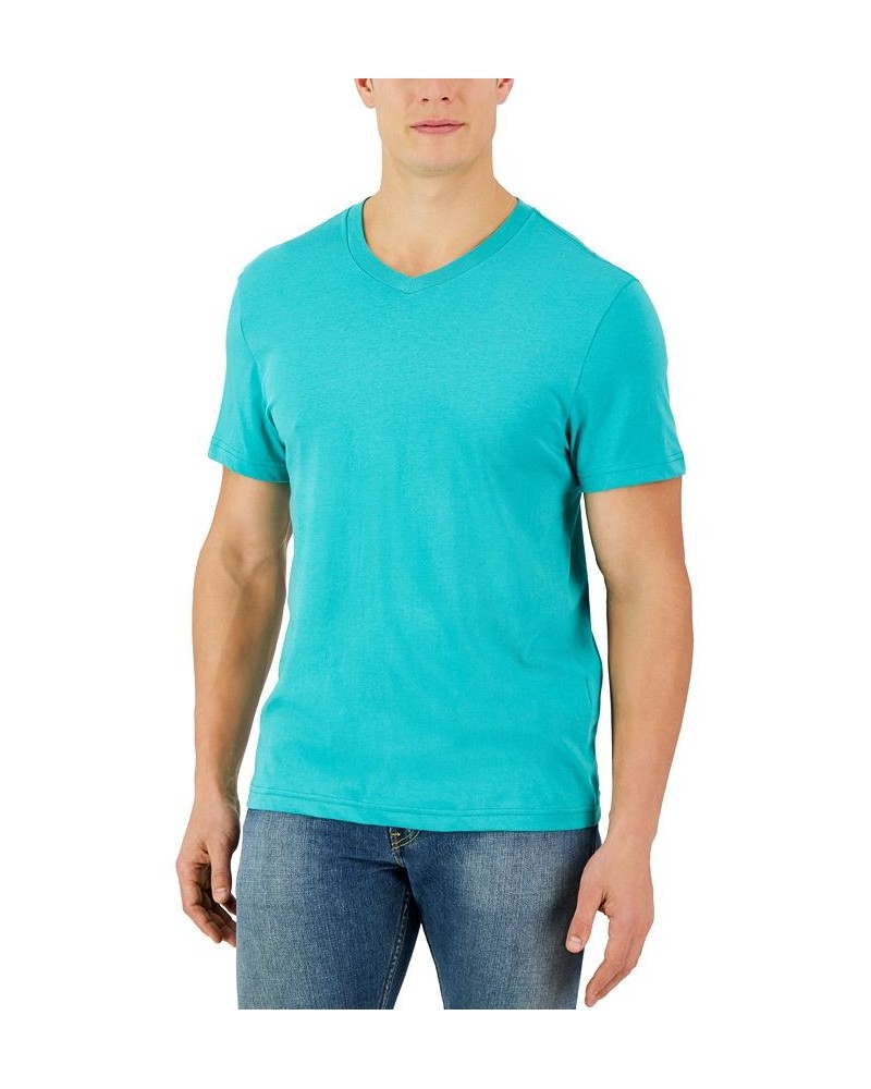 Men's Solid V-Neck T-Shirt PD09 $9.34 T-Shirts