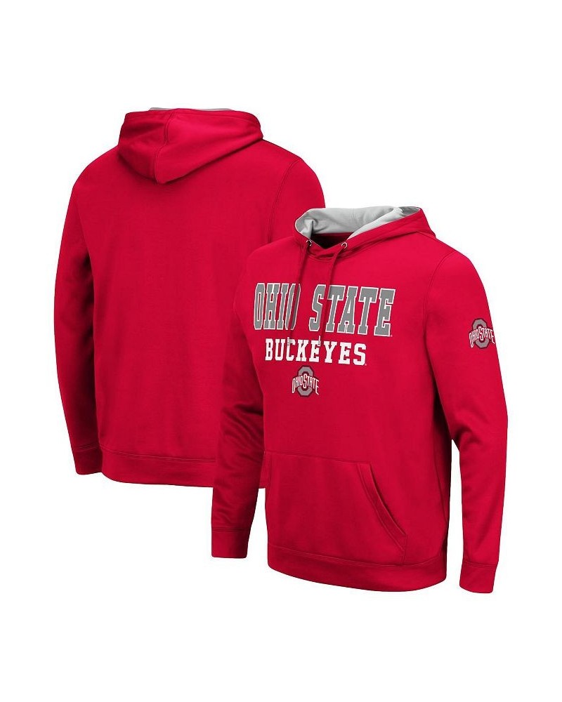 Men's Scarlet Ohio State Buckeyes Sunrise Pullover Hoodie $26.00 Sweatshirt