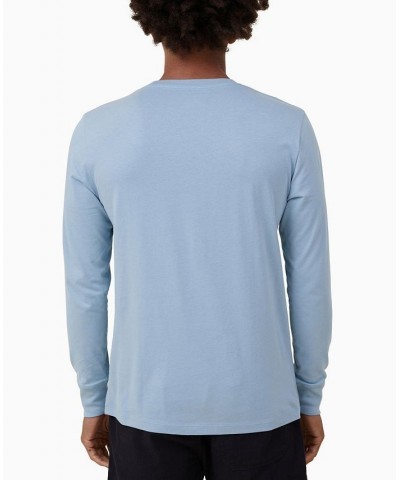 Men's Long Sleeve T-shirt Blue $18.89 T-Shirts