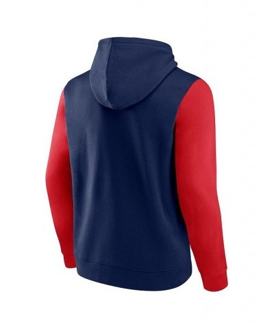 Men's Branded Navy New England Patriots Extra Point Pullover Hoodie $36.56 Sweatshirt
