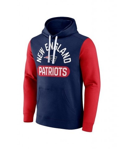 Men's Branded Navy New England Patriots Extra Point Pullover Hoodie $36.56 Sweatshirt
