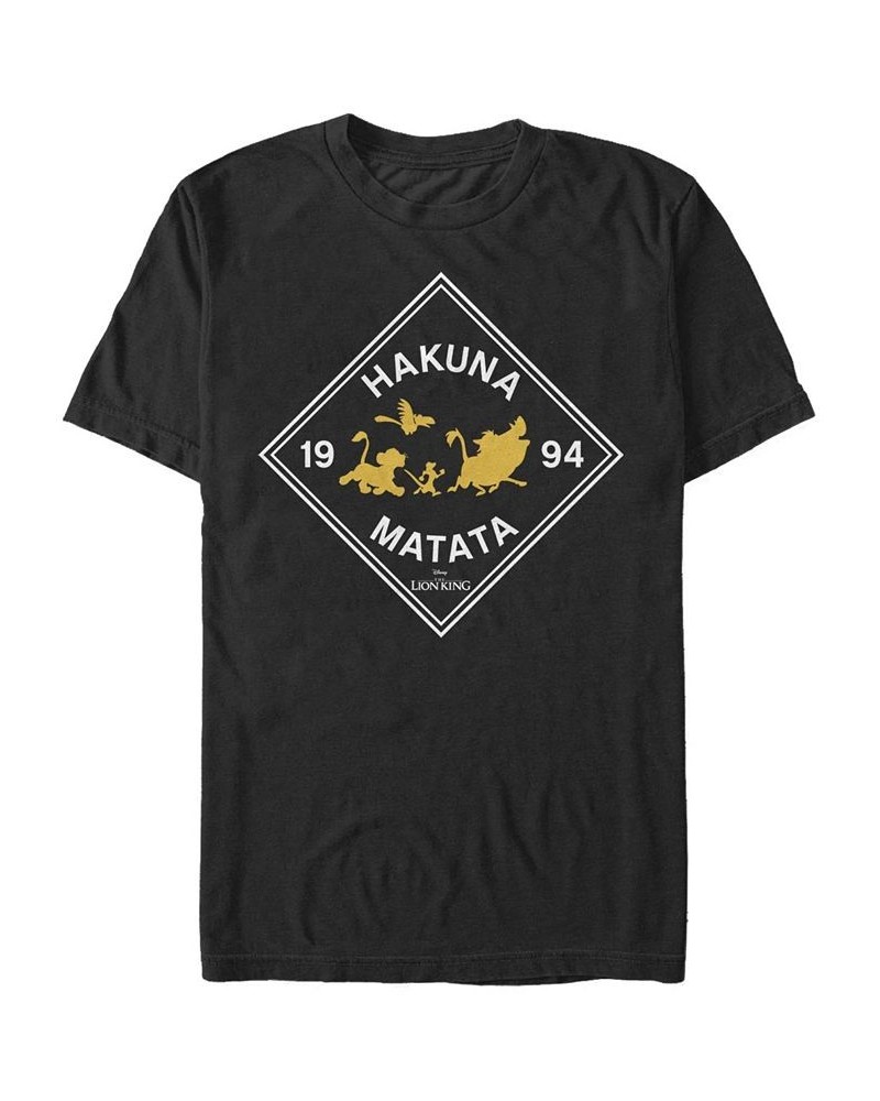 Men's Hakuna Matata Strut Short Sleeve Crew T-shirt Black $18.54 T-Shirts