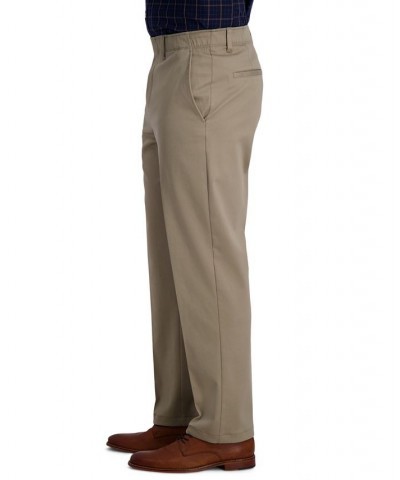 Men's Premium Classic-Fit Wrinkle-Free Stretch Elastic Waistband Dress Pants Tan/Beige $32.44 Pants