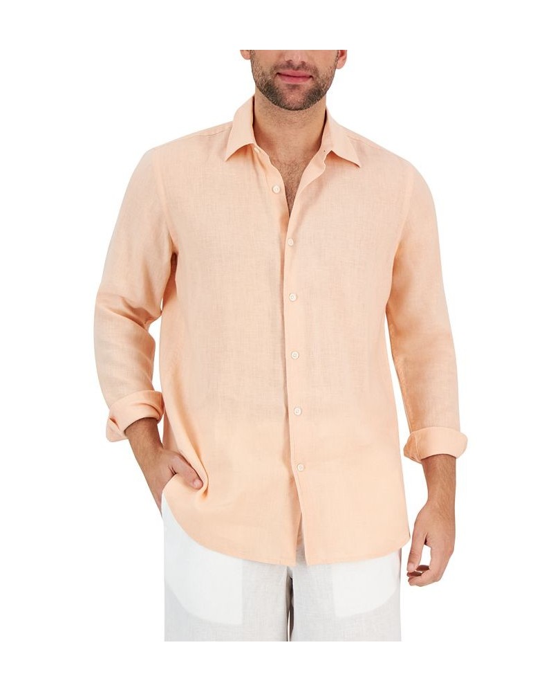 Men's 100% Linen Shirt PD06 $17.77 Shirts