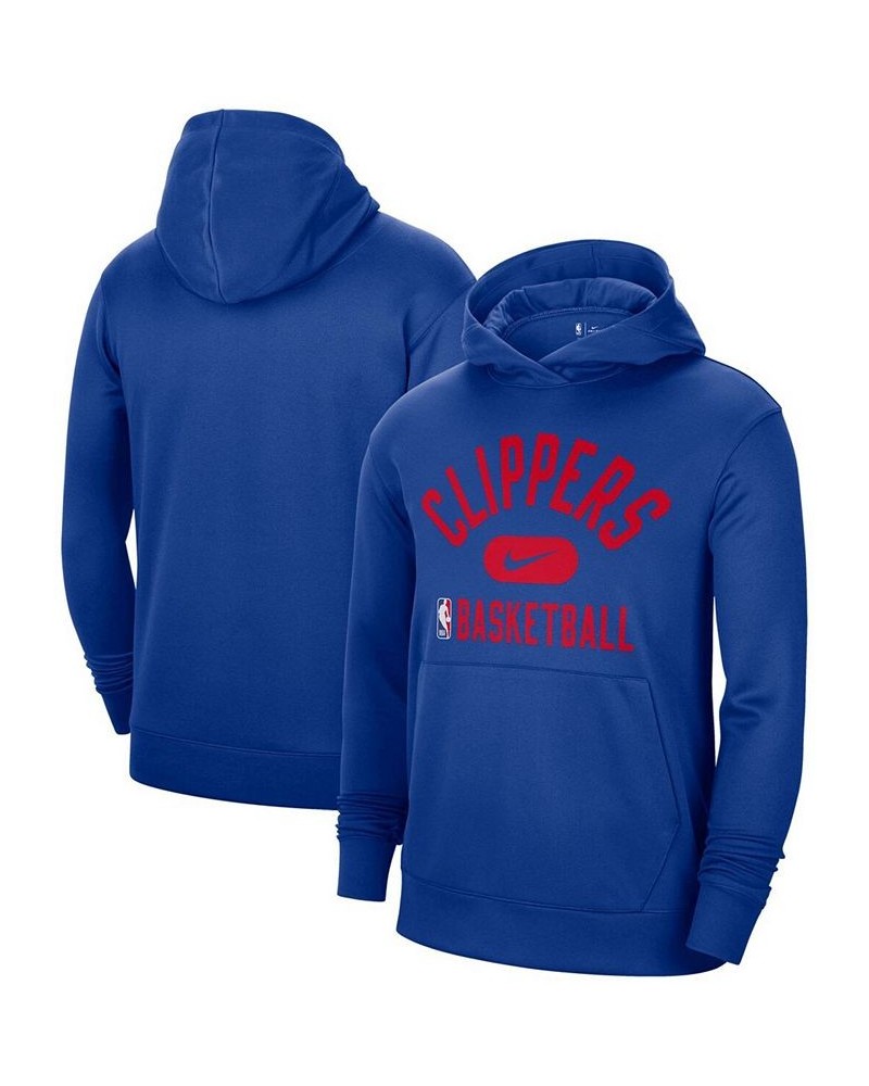 Men's Royal LA Clippers 2021-2022 Spotlight On Court Performance Practice Pullover Hoodie $32.23 Sweatshirt
