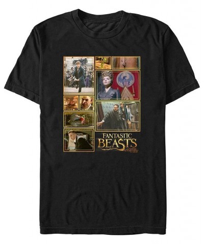 Men's Fantastic Beasts and Where to Find Them Fantastic Collage Short Sleeve T-shirt Black $14.70 T-Shirts