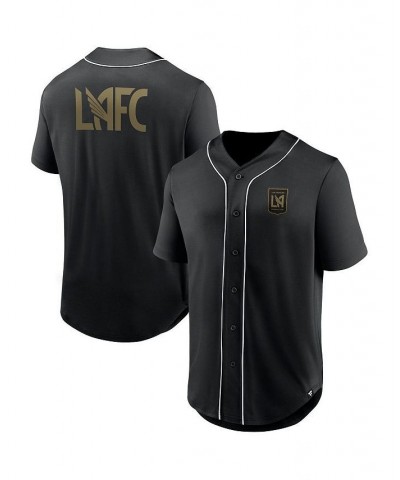 Men's Branded Black LAFC Third Period Fashion Baseball Button-Up Jersey $29.40 Jersey