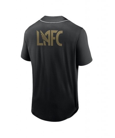 Men's Branded Black LAFC Third Period Fashion Baseball Button-Up Jersey $29.40 Jersey
