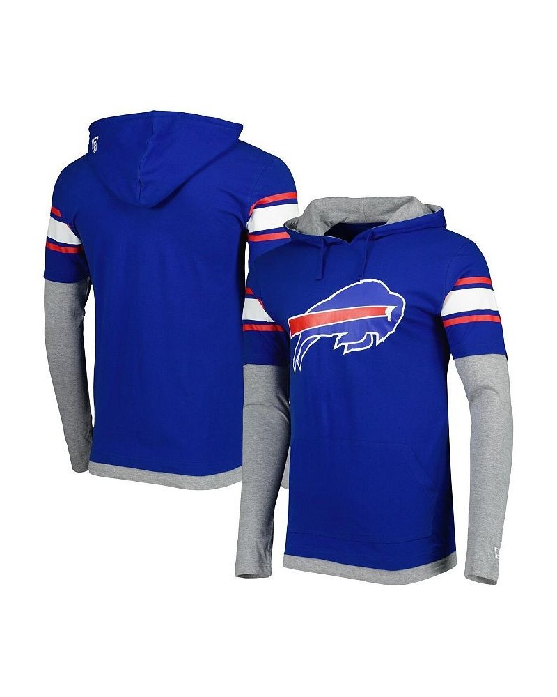 Men's Royal Buffalo Bills Long Sleeve Hoodie T-shirt $33.03 T-Shirts