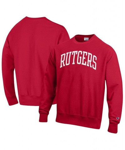 Men's Scarlet Rutgers Scarlet Knights Arch Reverse Weave Pullover Sweatshirt $46.74 Sweatshirt