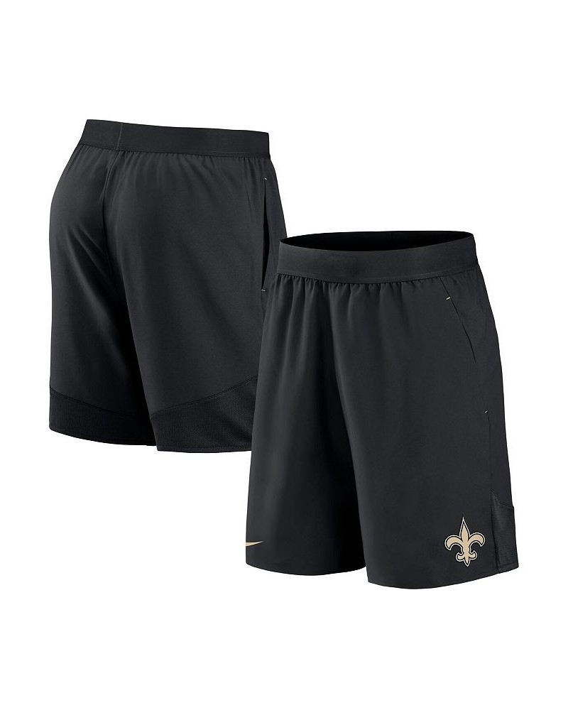Men's Black New Orleans Saints Stretch Woven Shorts $21.07 Shorts