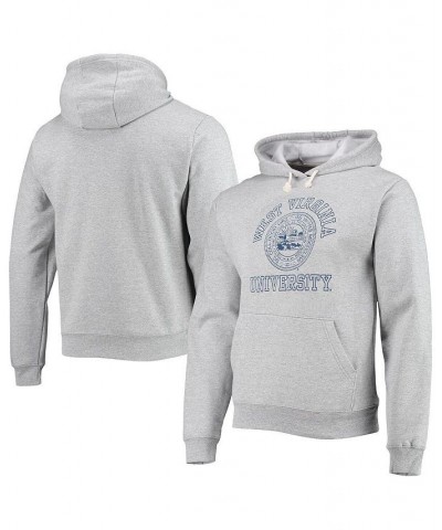 Men's Heathered Gray West Virginia Mountaineers Seal Neuvo Essential Fleece Pullover Hoodie $35.25 Sweatshirt