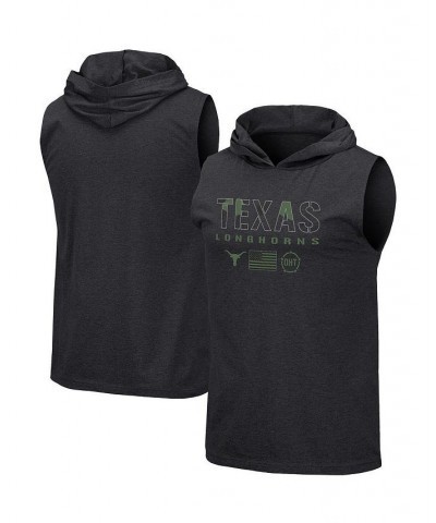 Men's Black Texas Longhorns OHT Military-Inspired Appreciation Camo Wordmark Hoodie Tank Top $23.39 T-Shirts