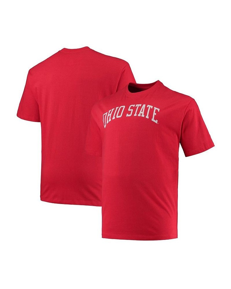 Men's Scarlet Ohio State Buckeyes Big and Tall Arch Team Logo T-shirt $20.00 T-Shirts