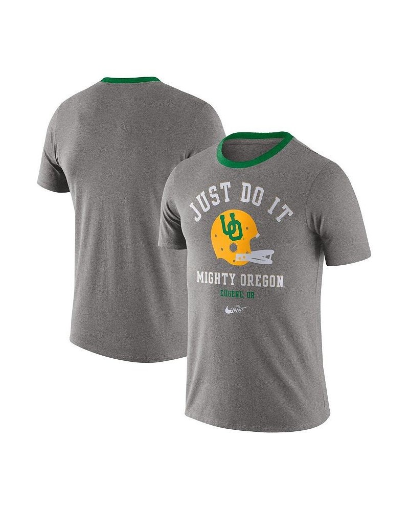 Men's Heathered Gray Oregon Ducks Vault Helmet Tri-Blend T-shirt $25.19 T-Shirts