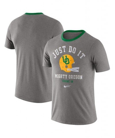 Men's Heathered Gray Oregon Ducks Vault Helmet Tri-Blend T-shirt $25.19 T-Shirts