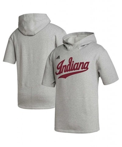 Men's Heather Gray Indiana Hoosiers Modern Classics Baseball Icon Tri-Blend Short Sleeve Pullover Hoodie $39.20 Sweatshirt