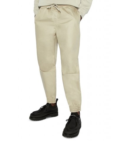Men's Solid Woven Drawstring-Waist Jogger Pants Gray $76.80 Pants