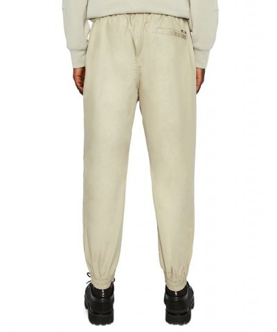 Men's Solid Woven Drawstring-Waist Jogger Pants Gray $76.80 Pants