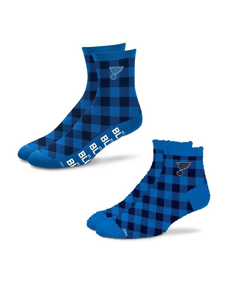 Men's and Women's St. Louis Blues 2-Pack His & Hers Cozy Ankle Socks $16.10 Socks