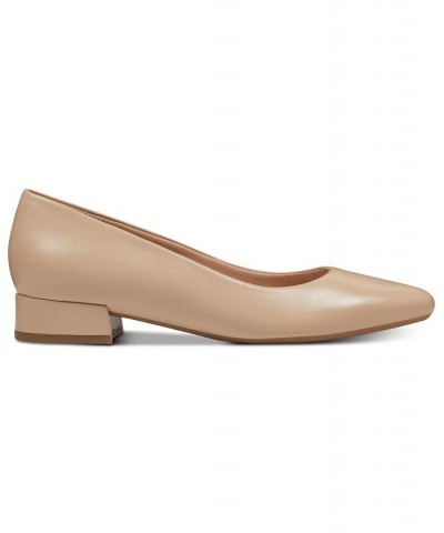 Women's Caldise Slip-on Low Heel Dress Pumps Tan/Beige $43.56 Shoes