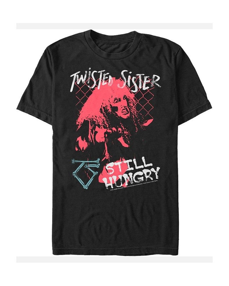 Twisted Sister Men's Still Hungry Portrait Short Sleeve T-Shirt Black $18.89 T-Shirts