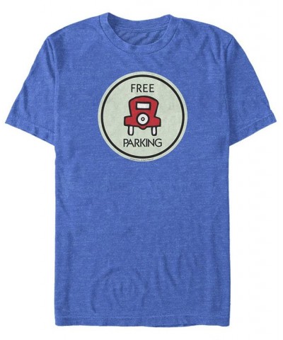 Men's Free Parking Short Sleeve Crew T-shirt Blue $20.64 T-Shirts