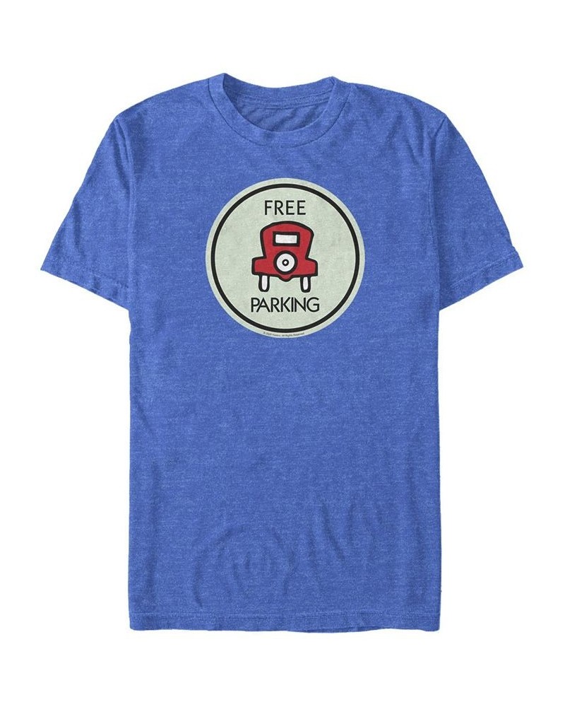 Men's Free Parking Short Sleeve Crew T-shirt Blue $20.64 T-Shirts