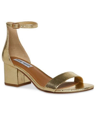 Women's Irenee Two-Piece Block-Heel Sandals Gray $48.95 Shoes