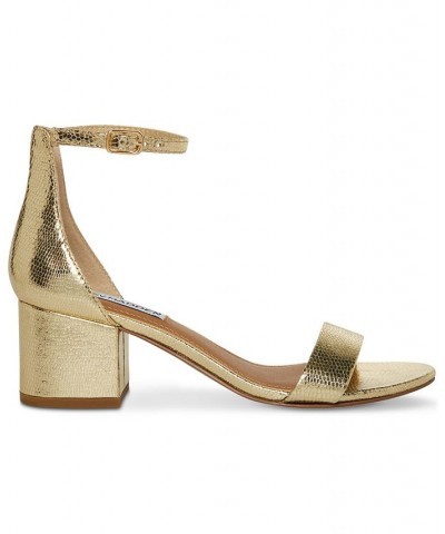 Women's Irenee Two-Piece Block-Heel Sandals Gray $48.95 Shoes