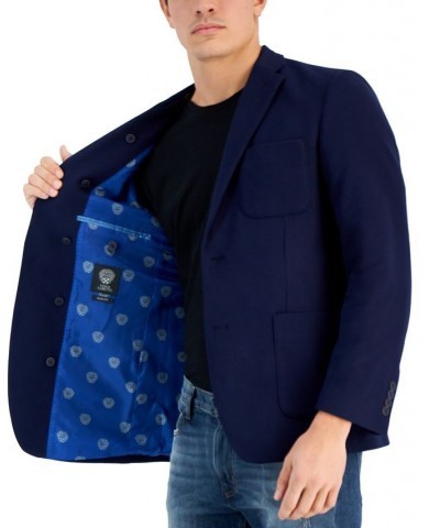 Men's Slim-Fit Hooded Sport Coat Blue $134.20 Blazers