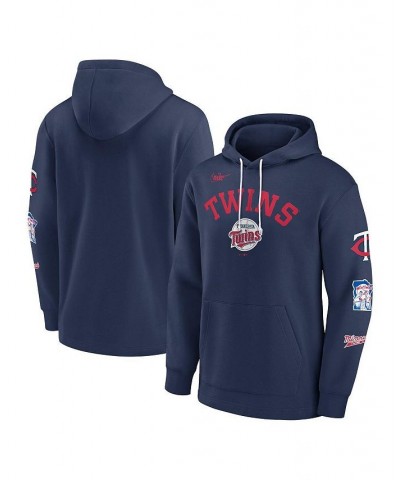 Men's Navy Minnesota Twins Rewind Lefty Pullover Hoodie $45.60 Sweatshirt