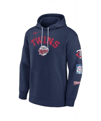 Men's Navy Minnesota Twins Rewind Lefty Pullover Hoodie $45.60 Sweatshirt