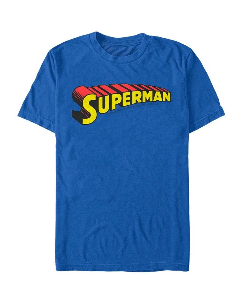 DC Men's Superman Text Logo Short Sleeve T-Shirt $16.10 T-Shirts