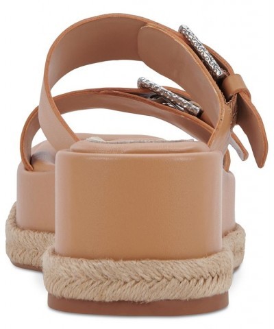 Women's Canyon Flatform Demi Wedge Sandals Tan/Beige $60.20 Shoes