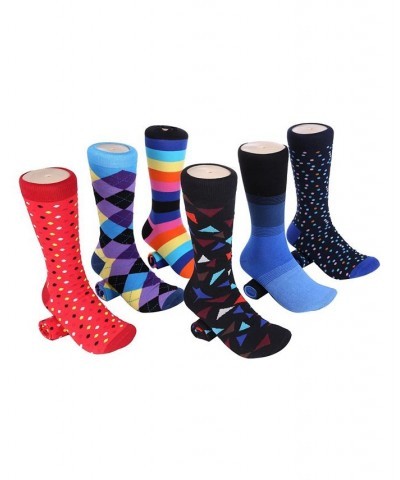 Men's Bold Designer Dress Socks Pack of 6 PD04 $15.98 Socks