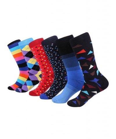 Men's Bold Designer Dress Socks Pack of 6 PD04 $15.98 Socks