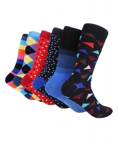 Men's Bold Designer Dress Socks Pack of 6 PD04 $15.98 Socks