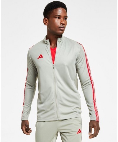 Men's Tiro 23 Slim-Fit Performance 3-Stripes Track Jacket Green $29.90 Jackets