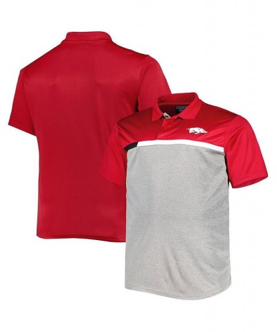 Men's Cardinal, Gray Arkansas Razorbacks Big and Tall Polo Shirt $29.40 Polo Shirts