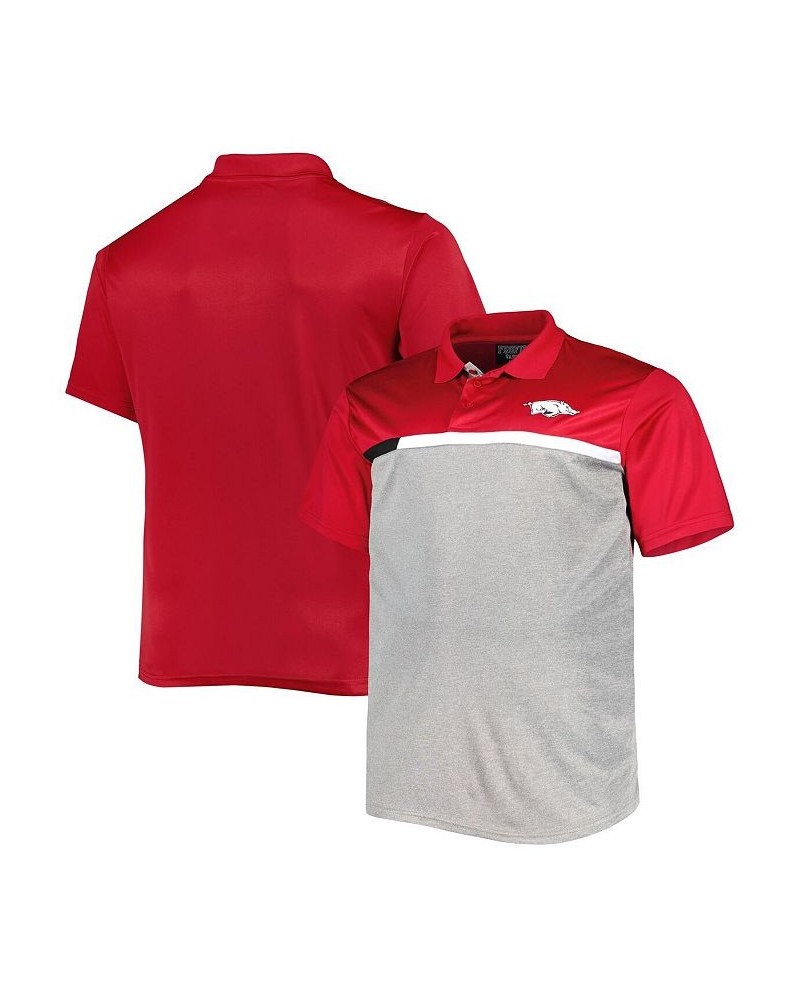 Men's Cardinal, Gray Arkansas Razorbacks Big and Tall Polo Shirt $29.40 Polo Shirts